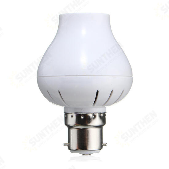 B22 To E27 Infrared PIR Induction Motion Sensor Bulb Adapter Light Socket Lamp Holder AC110-240V