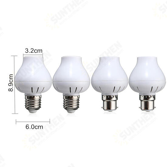 B22 To E27 Infrared PIR Induction Motion Sensor Bulb Adapter Light Socket Lamp Holder AC110-240V