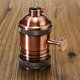 E26/E27 Retro Vintage Edison Industrial Light Bulb Lamp Holder Socket With Switch