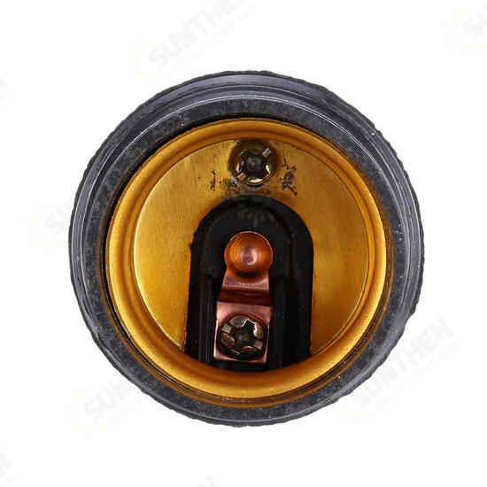 E27 6A Black Retro Light Bulb Adapter Lamp Holder Pendant Edison Screw Cap Socket Light Fittings AC250V