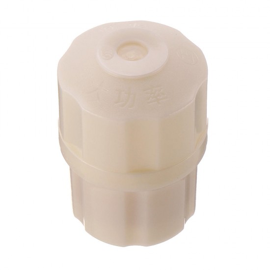 E27 6A Round Plastic Base Screw Light Socket Bulb Adapter Lamp Holder AC250V