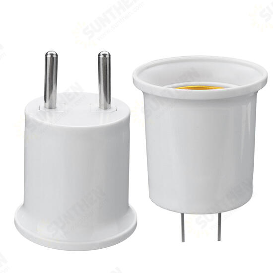 E27 Light Socket To EU/US Plug Holder Adapter Converter For Bulb Lamp