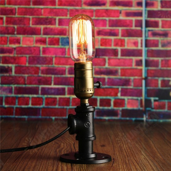 E27 Retro Industrial Vintage Edison Bedside Desk Light Socket Table Reading Lamp Holder With Adapter