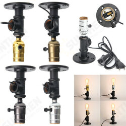 E27 Retro Industrial Vintage Edison Bedside Desk Light Socket Table Reading Lamp Holder With Adapter E27 Retro Industrial Vintage Edison Bedside Desk Light Socket Table Reading Lamp Holder With Adapter