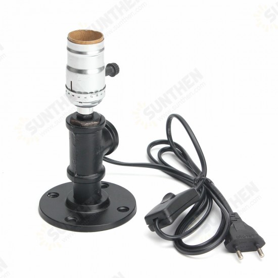 E27 Retro Industrial Vintage Edison Bedside Desk Light Socket Table Reading Lamp Holder With Adapter