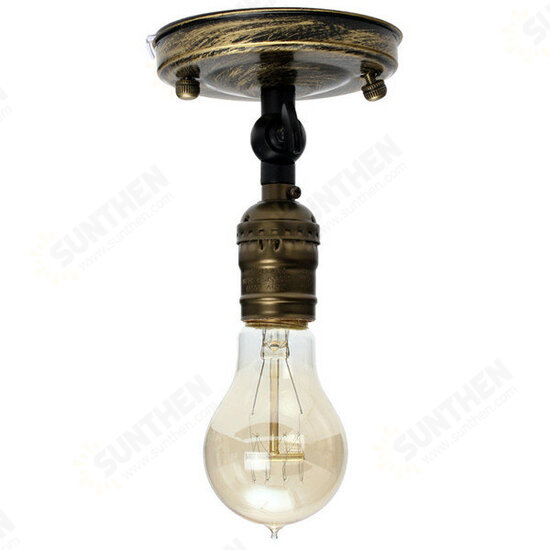 E27/E26 Edison Vintage Light Bulb Socket Silver/Golden/Green Patina/Black Holder 110-240V