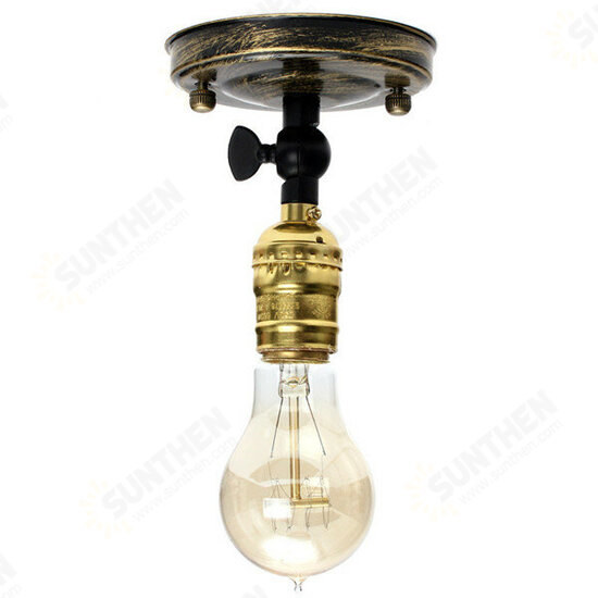 E27/E26 Edison Vintage Light Bulb Socket Silver/Golden/Green Patina/Black Holder 110-240V