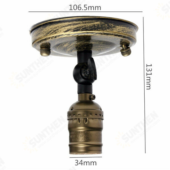 E27/E26 Edison Vintage Light Bulb Socket Silver/Golden/Green Patina/Black Holder 110-240V