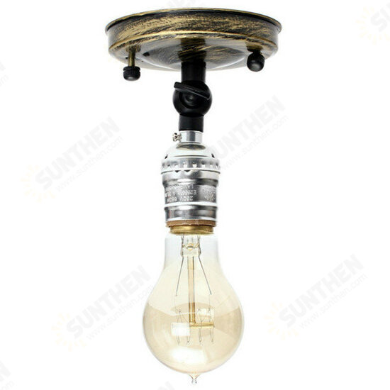 E27/E26 Edison Vintage Light Bulb Socket Silver/Golden/Green Patina/Black Holder 110-240V