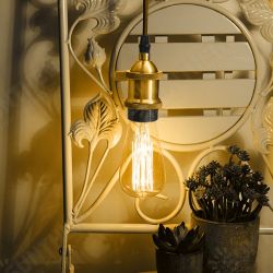 110V-220V 600W Vintage Lamp Holder Ceiling Canopy and Copper Socket with 2M Wire 110V-220V 600W Vintage Lamp Holder Ceiling Canopy and Copper Socket with 2M Wire