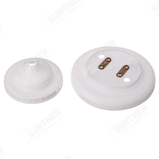 White Engineering Line Zero Plastic Round Hanging Box Ceiling Lamp Holder Light Bulb Adapter