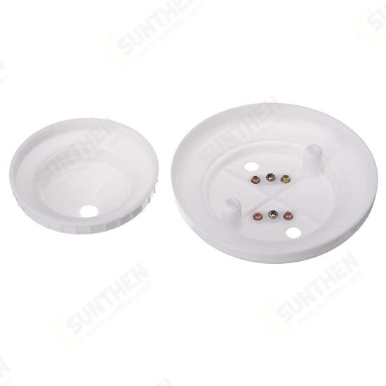 White Engineering Line Zero Plastic Round Hanging Box Ceiling Lamp Holder Light Bulb Adapter