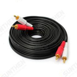 10M/ 33Ft Dual RCA to RCA Audio Video AV Cable For HDTV DVD VCR Stereo 10M/ 33Ft Dual RCA to RCA Audio Video AV Cable For HDTV DVD VCR Stereo