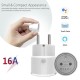 16A Tuya Mini Smart Plug WiFi Smart Socket FR Plug Type Power Monitor Wireless Control Compatible Alexa Google Home