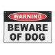 200x300mm Warning Beware of Dog Aluminium Safety Warning Sign House Door Wall Sticker