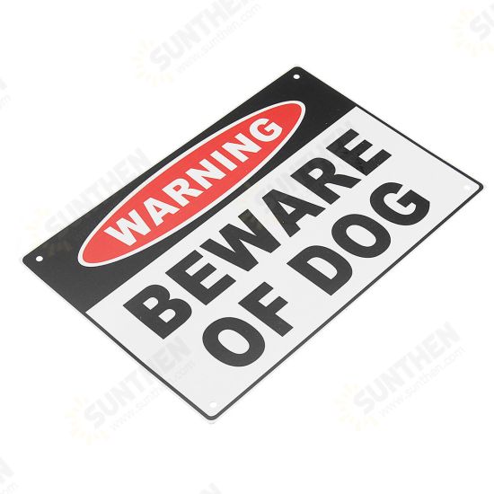 200x300mm Warning Beware of Dog Aluminium Safety Warning Sign House Door Wall Sticker