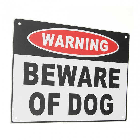 200x300mm Warning Beware of Dog Aluminium Safety Warning Sign House Door Wall Sticker