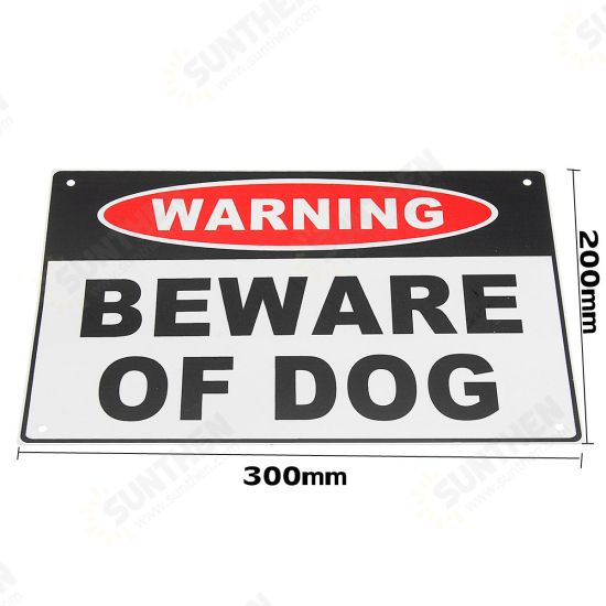 200x300mm Warning Beware of Dog Aluminium Safety Warning Sign House Door Wall Sticker