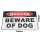 200x300mm Warning Beware of Dog Aluminium Safety Warning Sign House Door Wall Sticker