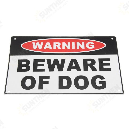 200x300mm Warning Beware of Dog Aluminium Safety Warning Sign House Door Wall Sticker