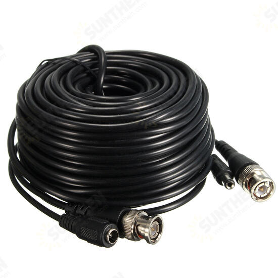 65Ft 20M Security Camera Cable Video Power Extension Wire CCTV DVR BNC RCA Cord