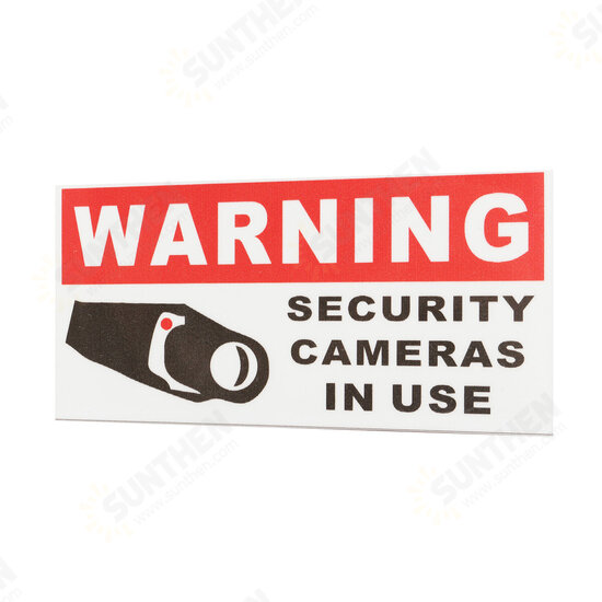 8Pcs Security Camera In Use Self-adhensive Stickers Safety Signs Decal Waterproof