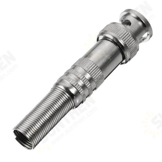 BNC Male Connector for RG-59 Coaxial Cable Brass End Crimp Cable CCTV Camera BNC Welding Connector