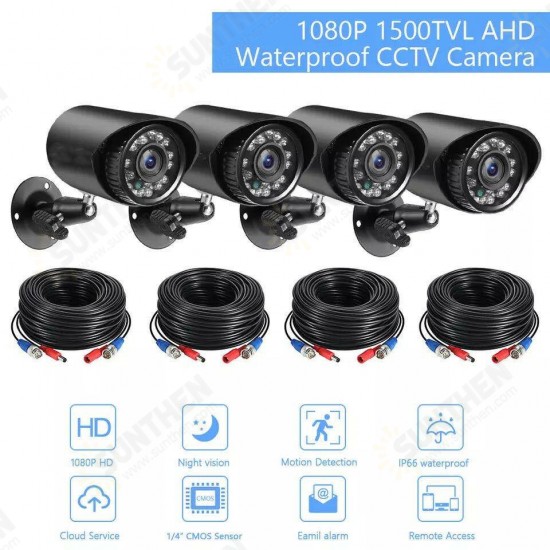 4CH AHD5 IN 1 Surveillance Camera System AHD Security Network WiFi HD Monitor Home