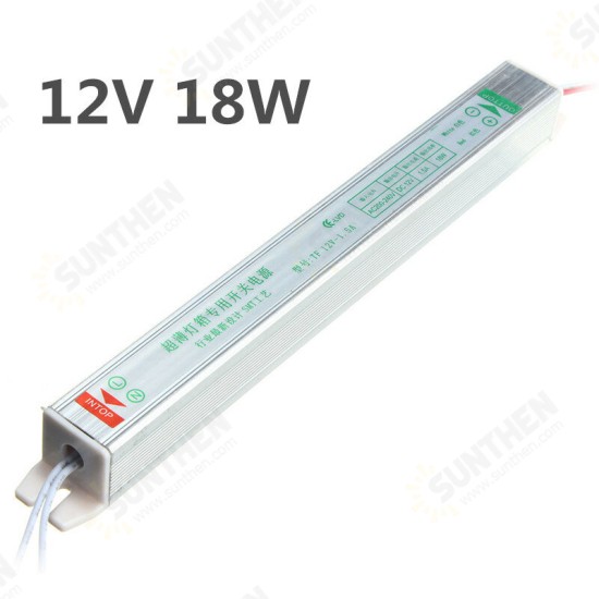 IP20 AC200V-264V To DC12V 18W Switching Power Supply Driver Adapter