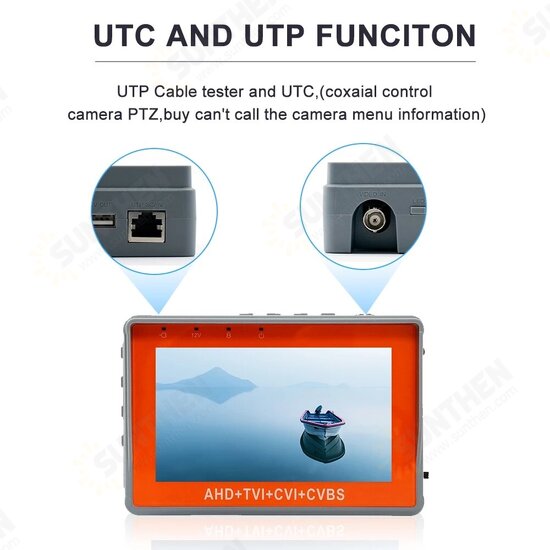 IV7W 1080P 5MP 4.3Inch HD AHD Camera Tester CCTV Tester Monitor AHD Analog Camera Testing UTP Cable Test TVI CVI