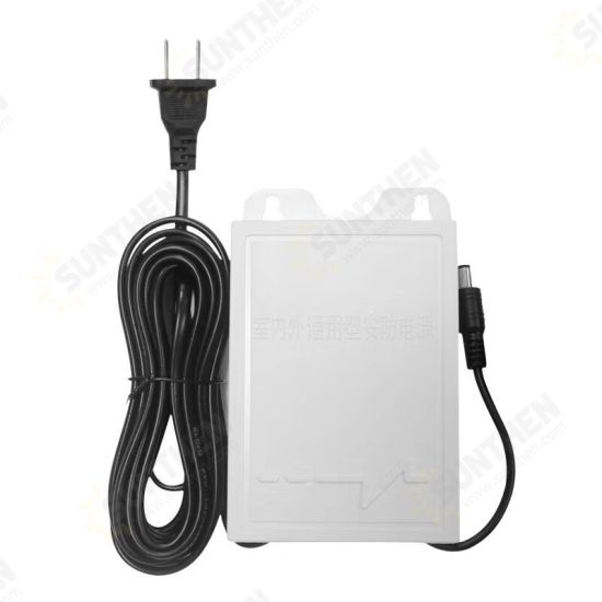 Round/Flat Head Power Adapter DC Power Adapter for CCTV Security Camera Power Cord - US Plug