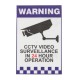 Warning CCTV Security Surveillance Camera Decal Sticker Sign 66mmx100mm Internal