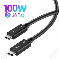 100W PD Type-C 40Gbps 1.5M 0.8M Thunderbolt4 to Thunderbolt4 Fast Charging Cable for Laptop Computer 100W PD Type-C 40Gbps 1.5M 0.8M Thunderbolt4 to Thunderbolt4 Fast Charging Cable for Laptop Computer