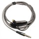 1.28M Replacement Audio Cord Cable with Mic for Shure SE215 315 535 846 UE900 Headphone