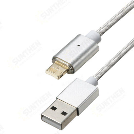 2 in 1 Ligthing Micro Magnetic Charging Data Cable For iphone X 8/8Plus Samsung S8 Xiaomi Redmi Note