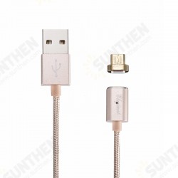 [2Pcs] Magnetic USB to Micro USB Cable Fast Charging Data Transmission Cord Line 1m long For Samsung For Xiaom