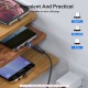 [2Pcs Black] AM68 3in1 Magnetic Cable 540° Rotation Elbow LED Indicator Fast Charging Data Transmission Cable 1m for iPhone Samsung iPad MacBook Huawei