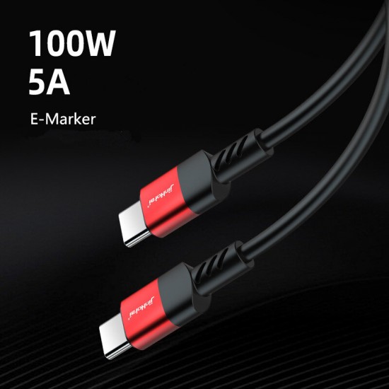 100W 5A Type-C to Type-C E-marker Chip Fast Charging Data Cable for Samsung Galaxy S21 Note S20 ultra Huawei Mate40 P50 OnePlus 9 Pro