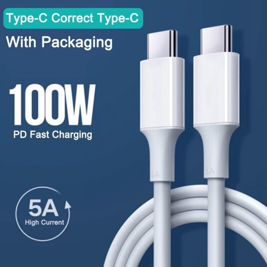 100W USB-C to USB-C Cable PD3.0 Power Delivery QC4.0 Fast Charging Data Transmission Cable 1m DOOGEE OnePlusXiaomi
