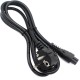 1.5m 5ft IEC320 C5 C13 Cloverleaf Lead to EU 2 Pin AC EU Plug Power Cable Schuko CEE7 Power Cord PC Monitor