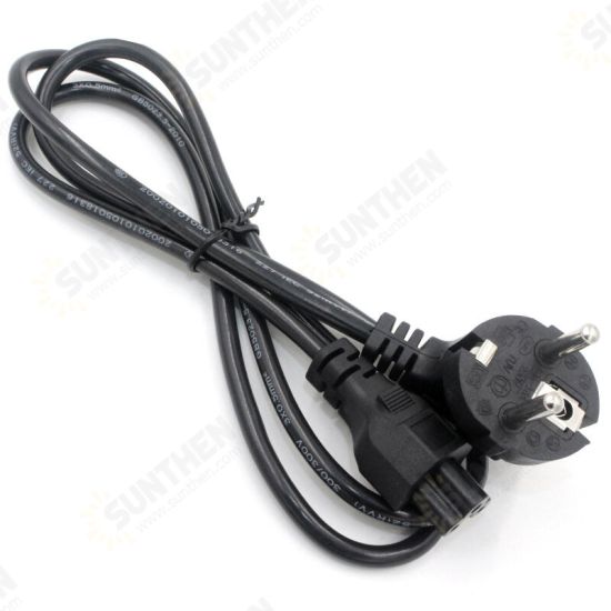 1.5m 5ft IEC320 C5 C13 Cloverleaf Lead to EU 2 Pin AC EU Plug Power Cable Schuko CEE7 Power Cord PC Monitor