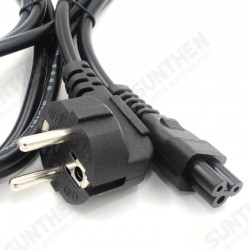 1.5m 5ft IEC320 C5 C13 Cloverleaf Lead to EU 2 Pin AC EU Plug Power Cable Schuko CEE7 Power Cord PC Monitor 1.5m 5ft IEC320 C5 C13 Cloverleaf Lead to EU 2 Pin AC EU Plug Power Cable Schuko CEE7 Power Cord PC Monitor