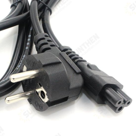 1.5m 5ft IEC320 C5 C13 Cloverleaf Lead to EU 2 Pin AC EU Plug Power Cable Schuko CEE7 Power Cord PC Monitor