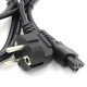1.5m 5ft IEC320 C5 C13 Cloverleaf Lead to EU 2 Pin AC EU Plug Power Cable Schuko CEE7 Power Cord PC Monitor