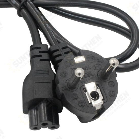 1.5m 5ft IEC320 C5 C13 Cloverleaf Lead to EU 2 Pin AC EU Plug Power Cable Schuko CEE7 Power Cord PC Monitor