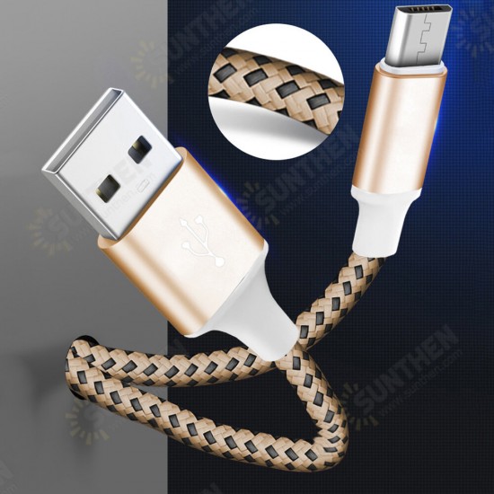 2.1A Type C Micro USB Fast Charging Data Cable For Huawei P30 Pro Mate 30 P40 Mi10 K30 5G