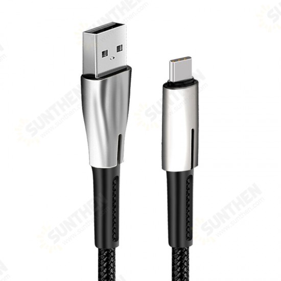 2.4A LED Smart Chip Fast Charging USB Type-C Micro USB Data Cable for Samsung S10 HUAWEI K30 LG