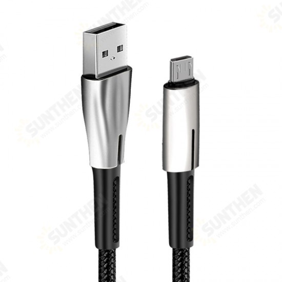 2.4A LED Smart Chip Fast Charging USB Type-C Micro USB Data Cable for Samsung S10 HUAWEI K30 LG