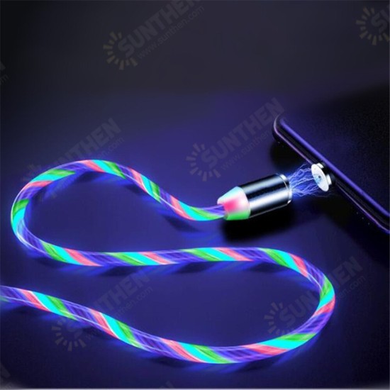 2.4A Micro USB Type C LED Light Magnetic Fast Charging Data Cable For Huawei P30 Pro Mate 30 9 Pro 7A 6Pro OUKITEL Y4800