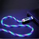 2.4A Micro USB Type C LED Light Magnetic Fast Charging Data Cable For Huawei P30 Pro Mate 30 9 Pro 7A 6Pro OUKITEL Y4800